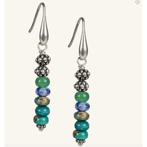 NWT Patricia Nash Stem Drop Genuine Stone Colorblock Earrings